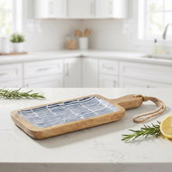 ZELLER Serving board rectangle made of mag wood, blue 38 × 15,2 × 2,5 cm - Cutting Board