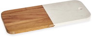 Kinvara Servírovácí prkénko, mramor a dřevo, 38 × 18 cm, bílé - Serving Board