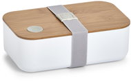 Zeller Snack box plastic, bamboo 19,3 × 11,8 × 6,8 cm, white - Lunch Box