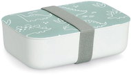 Zeller Snack box plastic, bamboo 19 × 12,5 × 6 cm, Dino motif - Lunch Box