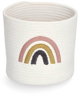 ZELLER Cotton storage box 25 × 22 cm, Rainbow motif - Storage Box