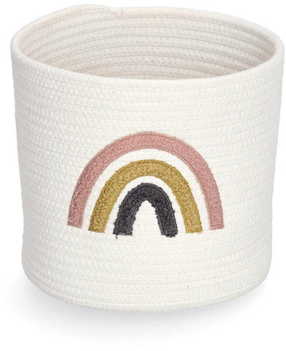 ZELLER Cotton storage box 25 × 22 cm, Rainbow motif - Storage Box - Main image