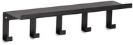 ZELLER Wall hanger 4 hooks 40 × 11 × 10,4 cm, black - Coat Hanger