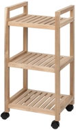 Wenko Acina Bathroom shelf on castors made of acacia wood - Cart