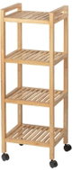 Wenko Norway Bathroom shelf on castors, 4 shelves - Cart