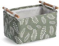 ZELLER Storage box motif Leaves, cotton, polyester 30,5 × 21 × 18 cm - Storage Box