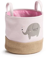ZELLER Children's storage box elephant motif, pink 25 × 25 cm - Storage Box