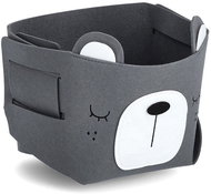 ZELLER Children's storage box felt, grey, bear motif 28 × 28 × 28 cm - Storage Box