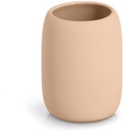 ZELLER Ceramic toothbrush cup light beige 8,4 × 10,8 cm - Toothbrush Holder Cup