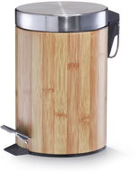 ZELLER Koupelnový odpadkový koš kovový 3 l bambus 16,5 × 26,5 cm - Odpadkový koš