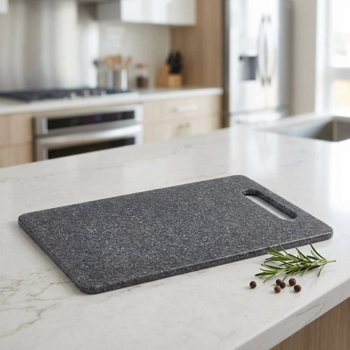 ZELLER Plastic cutting board 25 × 15 × 0,8 cm, granite motif - Cutting Board - Main image