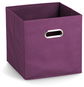 ZELLER Úložný box textilní, 28 × 28 × 28 cm, fialový - Úložný box