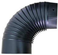 ELEMENTS Flue elbow 90°, diameter 150 mm, enamel - black - Flue Pipe