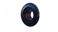 Zemini, reducer, diameter 80 - 120 mm, enamelled, black (for pellet stoves) - Smoke Rosette
