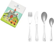 Zilverstad Children's cutlery set, Knights and Princesses, 4 pcs - Children's Cutlery