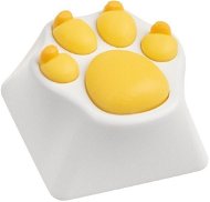 ZOMOPLUS Aluminium Keycap Cat paw - white/yellow - Pótbillentyű