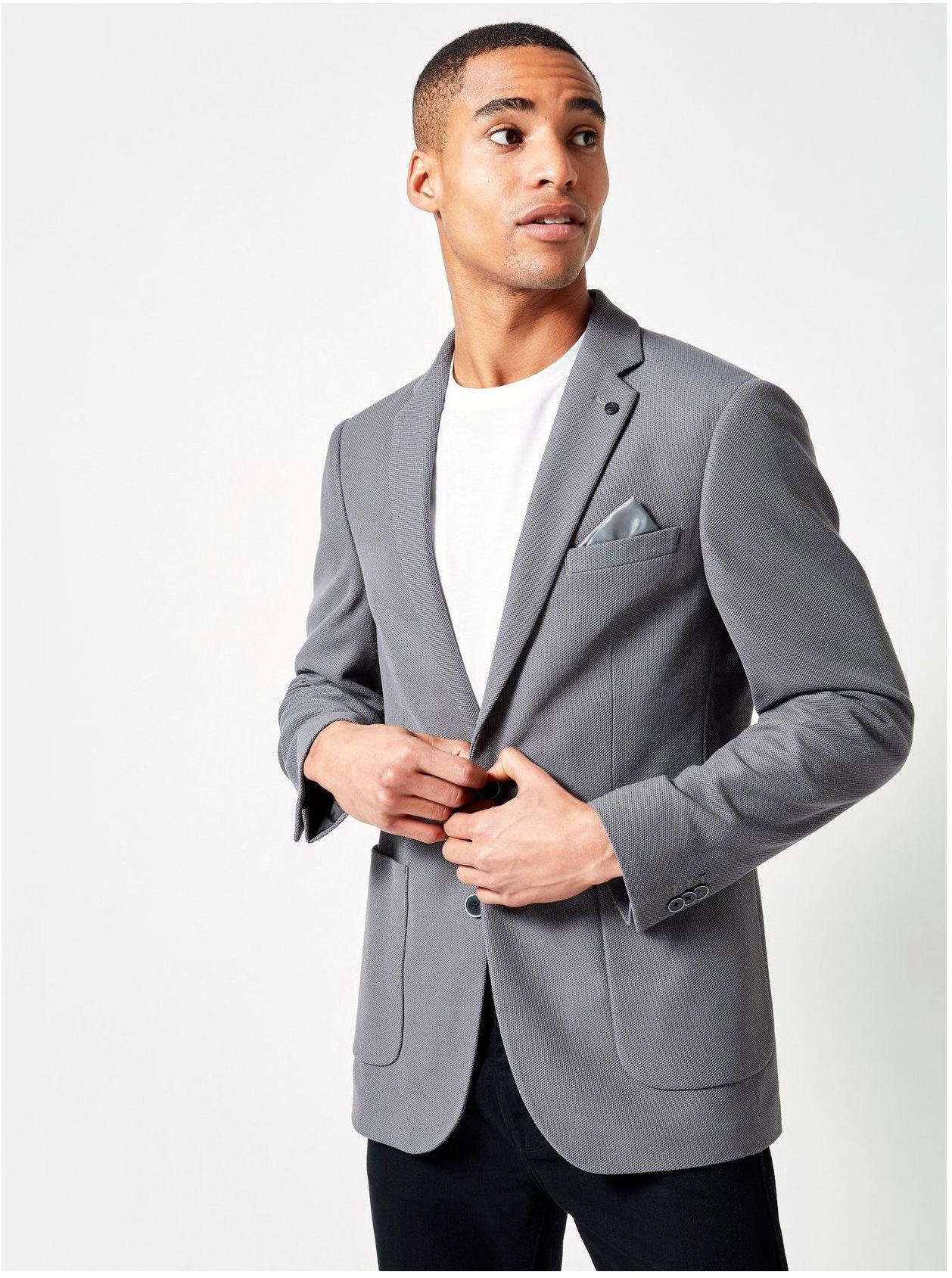 Burton grey blazer best sale