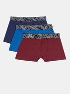 BURTON MENSWEAR LONDON Set of three boxers in burgundy and blue M - Men's Boxers