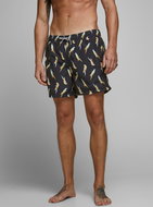 JACK &amp; JONES Black patterned swimsuit Aruba L - Men's Swimwear