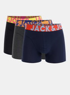 JACK &amp; JONES Set of three boxers in black, blue and gray M - Men's Boxers