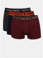 JACK &amp; JONES Set of three boxers in gray, burgundy and dark blue Lichfield XXL - Men's Boxers