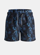JACK &amp; JONES Dark blue patterned swimsuit M - Men's Swimwear