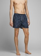 JACK &amp; JONES Dark blue patterned swimsuit Aruba XXL - Men's Swimwear