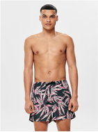 ONLY &amp; SONS Black patterned swimsuit Tan M - Men's Swimwear