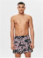 ONLY &amp; SONS Black patterned swimsuit Tan XL - Men's Swimwear