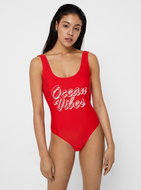 PIECES Red one-piece swimsuit Benice XS - Women's Swimwear