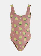 PIECES Old pink patterned one-piece swimsuit Nabi L - Women's Swimwear