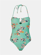 PIECES Turquoise flowered one-piece swimsuit Nynne XS - Women's Swimwear