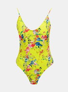 PIECES Yellow flowered one-piece swimsuit Naomi L - Women's Swimwear