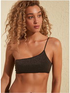 TRENDYOL Black glittering upper part of swimsuit S - Women's Swimwear