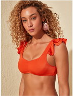 TRENDYOL Orange swimsuit top S - Women's Swimwear