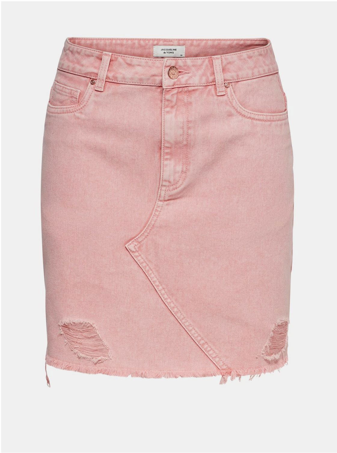 Pink denim shop skirt xl