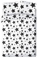 Francouzské Hvězdy černobílé Bavlna, 220×200, 2×70×80 cm - Povlečení