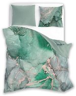 Francouzské bavlněný satén Minerál Light green Bavlna, Satén, 220×200, 2×70×80 cm - Povlečení