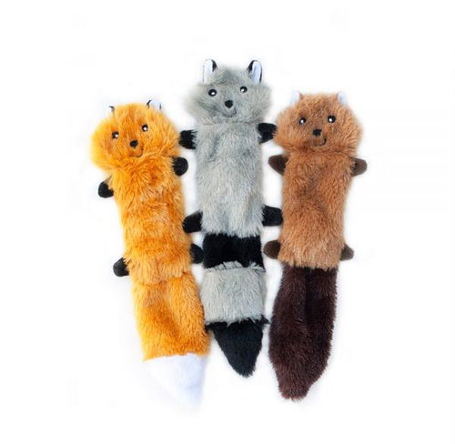 ZippyPaws Skinny Peltz 3 Plush Animals Small - Dog Toy - Main image