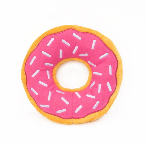 ZippyPaws Jumbo Donutz Strawberry - Dog Toy - Main image