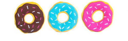 ZippyPaws Miniz Donuts - Dog Toy - Main image