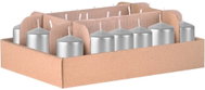 Z - TRADE Adventní válcová Metal 24 ks stříbrná 4 × 6 cm - Candle Set