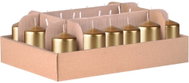 Z - TRADE Adventní válcová Metal 24 ks zlatá 4 × 6 cm - Candle Set