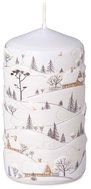 Z - TRADE Vánoční válcová s motivem Snowy Poetry barevná 6 × 11 cm - Candle