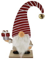 Z - TRADE Wooden decorative dwarf for building, 22,5 × 32 cm, red-grey - Christmas Decoration