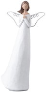 Z - TRADE Polyresin angel 13 × 25 cm, white-silver - Christmas Decoration