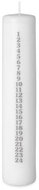 Z - TRADE Decorated Number candle, silver and white, 5 × 25cm - Candle