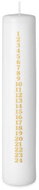Z - TRADE Decorated candle Numbers gold white 5 × 25 cm - Candle