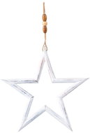 Z-Trade Wooden Hanging Star Decoration White 18 × 18cm - Decoration