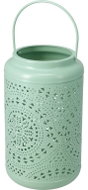 Koopman Kovová lucerna se závěsem 14 × 24 cm, zelená - Lantern